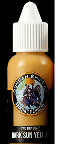 Duncan Rhodes Painting Academy Two Thin Coats Hobby Paints 15ml (Dark Sun Yellow)