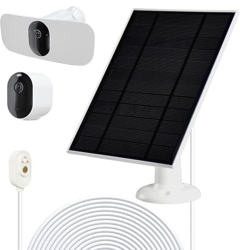 KAROTTO Chargeur de panneau solaire pour caméras Arlo, compatible avec Arlo Pro 4, Pro 3, Floodlight, Pro 5S 2K, Go 2, Ultra 2, Arlo Ultra Système de caméra de sécurité