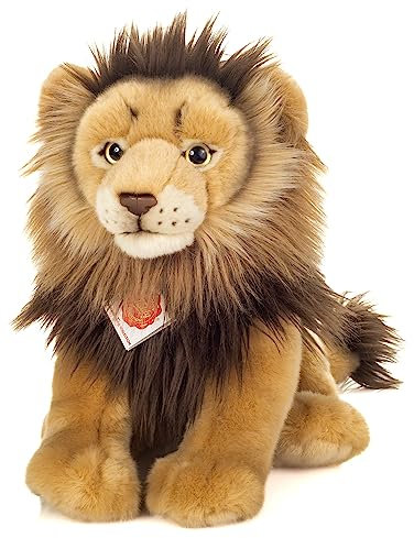 Teddy Hermann 90480 Löwe sitzend 30 cm, Kuscheltier, Plüschtier mit recycelter Füllung