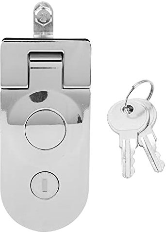 BORDSTRACT Compression Latch, Zinc Alloy Flush Mount Trigger Latch with 2‑Key, RV Compartment Lock, Sealed Large Lever Hand Operated Compression Latch, for RV, Camper Trailer Motorhome Caravan Boat