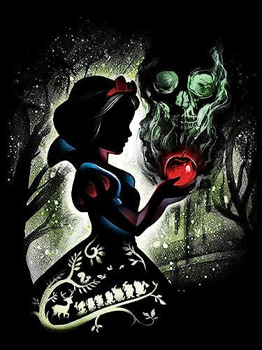 HUANNY DIY Diamond Art White Diamond Painting Kits, 5D Full Drill Cross Stitch Embroidery kit, Funny