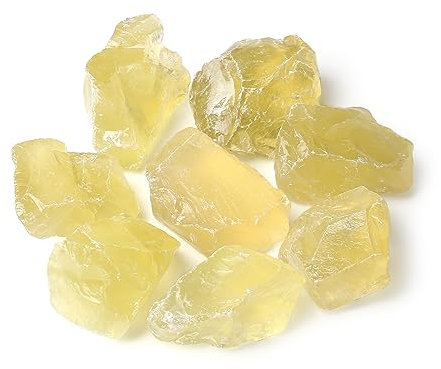QINJIEJIE 100% Großes Citrin Rohsteine Premium Wassersteine Kristalle Steine 4 Stück Natursteine Heilsteine set 2
