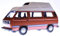 VW T3 Camping Bus braun weiß Modellauto 1:24 Motormax mit individuellem Wunschkennzeichen