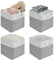 Kallax Lot de 4 boîtes de rangement pliables 30 x 30 x 30 cm - Grande boîte de rangement pliable en tissu - Paniers de rangement pour étagères Kallax - Pour vêtements, jouets, outils, penderie