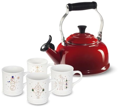 Le Creuset Lot de 4 tasses sifflantes de 414 ml – Cerise