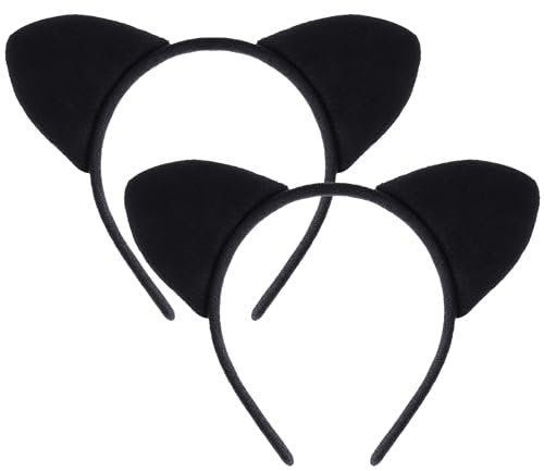 Yolyoo Katzenohren Haarreif Cat Ears Headband Damen Katzen Kostüm für Halloween Karneval und Fasching