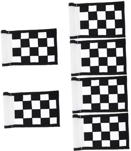 6st Grüne Zielflagge Lochfahne Flagge Üben Karierte Übungsflagge Professionelle Flagge Benutzerdefinierte Flaggen Zubehörteil Mini-pin-flaggen Rote Flagge Lieferungen Golf Nylon