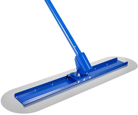 Paleta alisadora profesional de acero inoxidable, paleta de extensión de hormigón, longitud ajustable, dirección de deslizamiento ajustable, para grandes trabajos de alisado, 120 x 30 cm