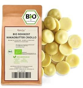 Kamelur 500g BIO Kakaobutter kaltgepresst aus Criollo Kakaobohnen - in Lebensmittelqualität ohne jegliche Zusätze - Rohkost - Exklusive Kakao Butter als Grundlage für Schokolade oder Pralinen