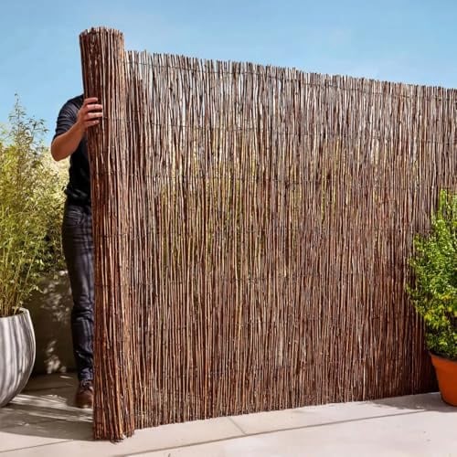 Premium Willow Fencing Screening Rolls | 11 Sizes | W3-5m x H0.9-2m (W5m x H1m)