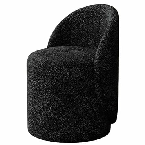 Luxuriöser runder Samt-Sessel für stilvollen Schminktisch im Ankleidezimmer oder Schlafzimmer