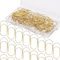 Gold 50mm Groß Büroklammern Metall Büroklammern Stationäres Set,Beschichtetes Metall Büroklammern,Rostbeständig und Langlebig für Büro,Schule,Schreibwaren,Dokumente und Persönlichen 50 Stück