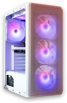 ASC Intel Core i7 Gaming Tower • GT730 2GB Graphics Card • 16GB RAM • 512GB SSD+500GB HDD • 500W 80+ PSU • White 6 Fan RGB Gaming Case • WIFI • Windows 11