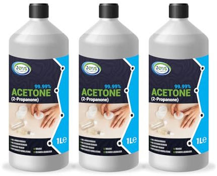 99.99% Pure Acetone 3x 1L | Professional Strength Nail Polish Remover | Acrylic, UV/LED, Nail Glue & Varnish Remover | Salon-Quality, Multi-Purpose Solvent.