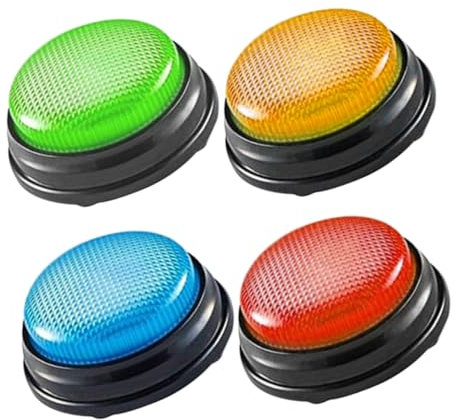 BESPORTBLE 4stücke Antworttasten Für Quizspiele Mit Einzigartigen Sounds Für Teamspiele Klassenzimmer Und Familienabende Ohne Batterien Robuste Bauweise Und Ansprechendes Design