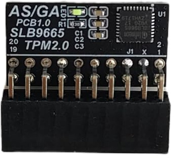 Yeiwenl Módulo de seguridad de cifrado TPM 2.0 con 20-1 pines compatible con Windows 11 para placa base GIGABYTE/placa base ASUS
