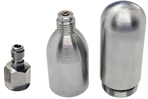 Kit de Cartouches de CO2 Rechargeables 8 g/12 g/16 g for Machine à Soda for pneus de vélo, Adaptateur de Chargeur de Bouteille de CO2 Portable avec Valve de sécurité