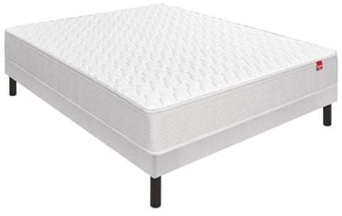 Epeda Ensemble DÉPAYSANT + Sommier Escale + Pieds 160x200 Ressorts