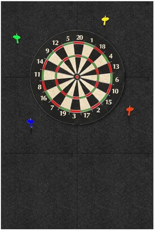 Dart Board Wall Protector, Felt Dartboard Surround, 60 x 60 cm / 60 x 90 cm Self-Adhesive Spliced Dart Backboards, Dart Board Surround for Standard Size Dart Boards