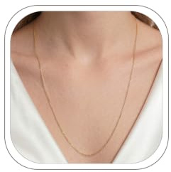FOCALOOK Edelstahl Kette Damen 1mm/1.4mm/2mm/2.5mm Halskette für Anhänger | Kettenlänge: 35cm-75cm, 4 Farben: Silber/Gold/Schwarz/Rosegold, Kann einzeln oder mit Anhänger getragen werden