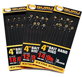 Guru Hair-Rig-Haken mit Bait-Band für das Angeln mit dem Pellet Waggler, Vorfachlänge: 15 / ca. 38,1 cm 44