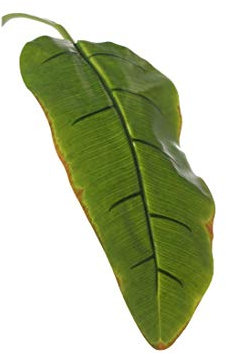 Lot de 12 feuilles de bananier en tissu - Longueur : env. 96 cm - Feuilles de bananier artificielles