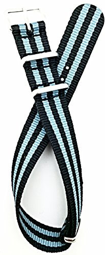 Uhrenarmband, 18 mm, Schwarz/Grau, NATO-Stil, Nylon-Gewebe, Vintage, strapazierfähiges Ersatzarmband, das jeder Uhr für Damen und Herren neues Leben bringt.