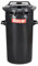 SULO Mülleimer 50 Liter Mülltonne im Retrodesign schwarz