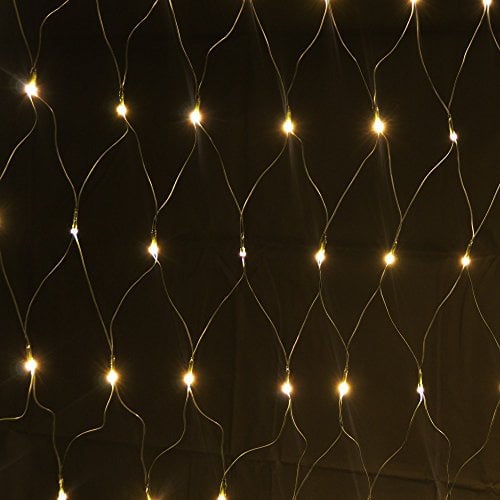 160er LED Lichternetz 1x2m Warmweiß, Indoor und Outdoor, Lichterkette Christbaumlichterkette Aussenbeleuchtung Innenbeleuchtung Partydeko Partybeleuchtung Lichterdeko Dekoration