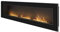 Bioethanol-Kamin für den Einbau an der Wand mit Schutzglas im Lieferumfang enthalten Gestell schwarz halbmatt aus Edelstahl (180cm)