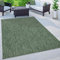 Paco Home Outdoor Teppich Flachgewebe Sisaloptik Modern Einfarbig meliert wetterfest & pflegeleicht Küchenteppich Ideal für Terrasse Balkon Garten, Grösse:150 cm Quadrat, Farbe:Grün