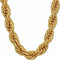 LIFETIME JEWELRY 10mm Rope Chain Necklace 24k Real Gold Plated for Women and Men, 20 inches, Gold Plated, No Gemstone