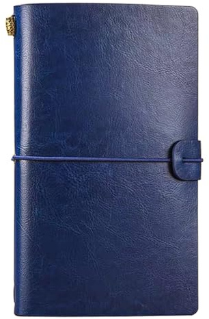 NectaRoy Leder Cover Notebook Retro Vintage Tagebuch Notizblock Studenten Favor mit Karten Inhaber, Größe 12 * 20cm Tagebuch zum Selbst Gestalten für Individuelle Reiseberichte