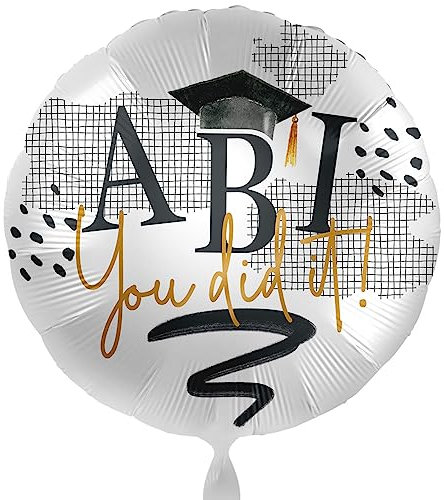 Folienballon Abitur Abi - You did it - Geschenk Abiturienten Ballon Made in EU Luftballon zum Abi Helium geeignet