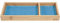 SIGEL SA206 Zubehörablage Bambus, Einleger hellblau dunkelgrau aus recyceltem PET, 24,3 x 10,9 cm