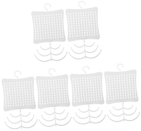 Cabilock 6 Stk Wand-schmuck-rack Wandmontierter Schmuckhalter Wandmontierter Ohrring-organizer Organizer Für Schmuckdisplays Schmuckständer Ohrringe Lagerung Weiß Plastik Halskettenhalter