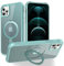 Unichthy Magnetic Stand iPhone 12 Pro Max Case Support Magsafe Shockproof Military-Grade Protection Slim Hard Translucent Matte |Built-in Invisible Stand| iPhone 12 Pro Max Phone Case Cover Teal