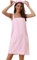 cheibear Damen Bademantel Kleid Frottee Saunakilt Saunatuch mit Tasche und Klettverschluss Spa Dusche Handtuch Bademantel Rosa M