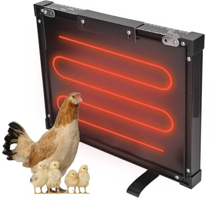 Chauffage Poulailler, Chauffage Poulet à Chaleur Radiante économe en énergie Accessoires de Poulailler pour l'hiver Chauffage Poulailler en Toute sécurité, Chaleur Radiante Douce