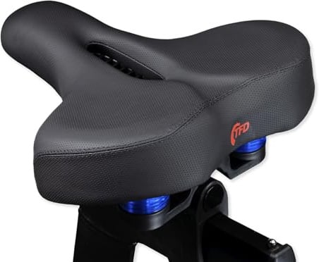 TFD Bequemer Fahrradsitz, universeller Fahrradsitz für Bewegung und Peloton-Nutzung, hochwertiger gepolsterter Sattel mit Doppelfederkissen, belüftetes Design, passend für 2,2 cm Pfosten