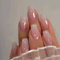 Bkemkri 24 Pièces Faux Ongles à Coller Autocollants Adhesif Capsule Français Press on Nails Kit, Rose Brillant Dégradé Blanc Acrylique Square French Faux Ongles Enfant Gel pour Femmes et Filles