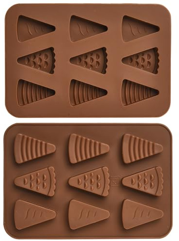 UR URLIFEHALL 2 Pcs Pizza Silicone Moulds Food Shaped Silicone Baking Moulds for Chocolate Candy Cupcake Soap Jelly Pudding Cookie Ice Cube