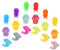 Zerodeko 3sets Silicone Wine Glass Markers Red Wine Charm Tags Cups Drinking Glasses Beverage Dispenser Beer Mugs Charms Cup Identifier Cup Signs Wine Glasses Stem Glasses Charm 18pcs*3