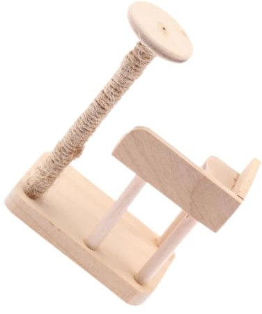 Vaguelly Klettergerüst für Katzen Katzenspielzeug drinnen Leiter Dollhouse playmobile Kleines Katzen-Klettergerüstmodell aus Holz Miniaturkatzenklettermodell Mini-Hausschmuck hölzern