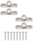 KEMUZ 4 Piezas Ojal para Toldo, Ojales para Toldos para Caravana Caravana, con Tornillos, Instalación Vertical y Horizontal para caravana, autocaravana(Horizontal)