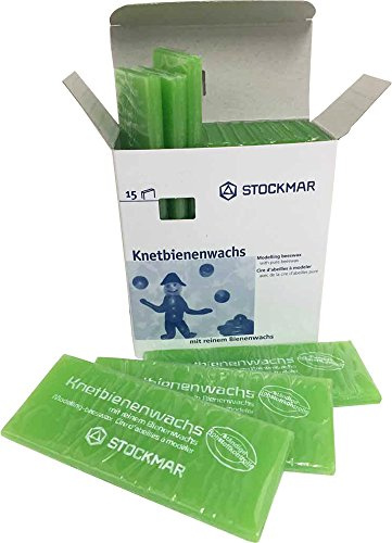 STOCKMAR Knetbienenwachs Farbe Gelbgrün, 15 Tafeln, 10 x 4 cm