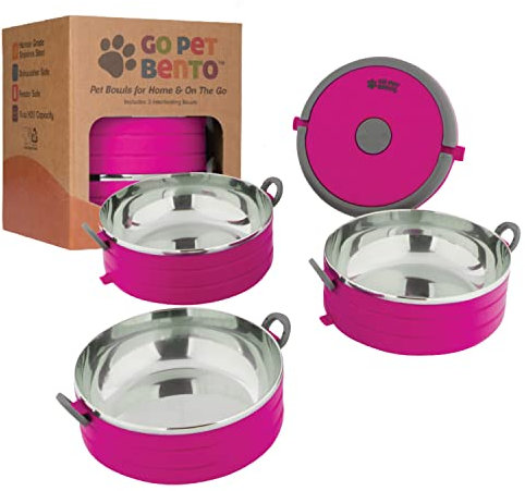 Healthy Human Santé Humaine de Voyage en Acier Inoxydable Portable Eau et Nourriture pour Chien Bols