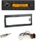 Set : Autoradio Continental TR7412UB-OR Bluetooth RDS USB MP3 ohne CD-Laufwerk + Radioblende Blende anthrazit + Adapter + Antennenadapter DIN für Volvo 740 (704/744-765/745-765) 01/1984-12/1989