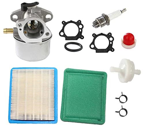 HURI Vergaser & O-Ring mit Tuning Kit Luftfilter Zündkerzen Benzinfilter für Briggs & Stratton 799868 498170 497586 497314 698444 498254 497347 497410 496115