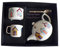 Beach Hut Teapot, Milk jug and Sugar Bowl in Gift Set - Porcelain teapot, with Matching Milk & Sugar in Gift Boxed Package